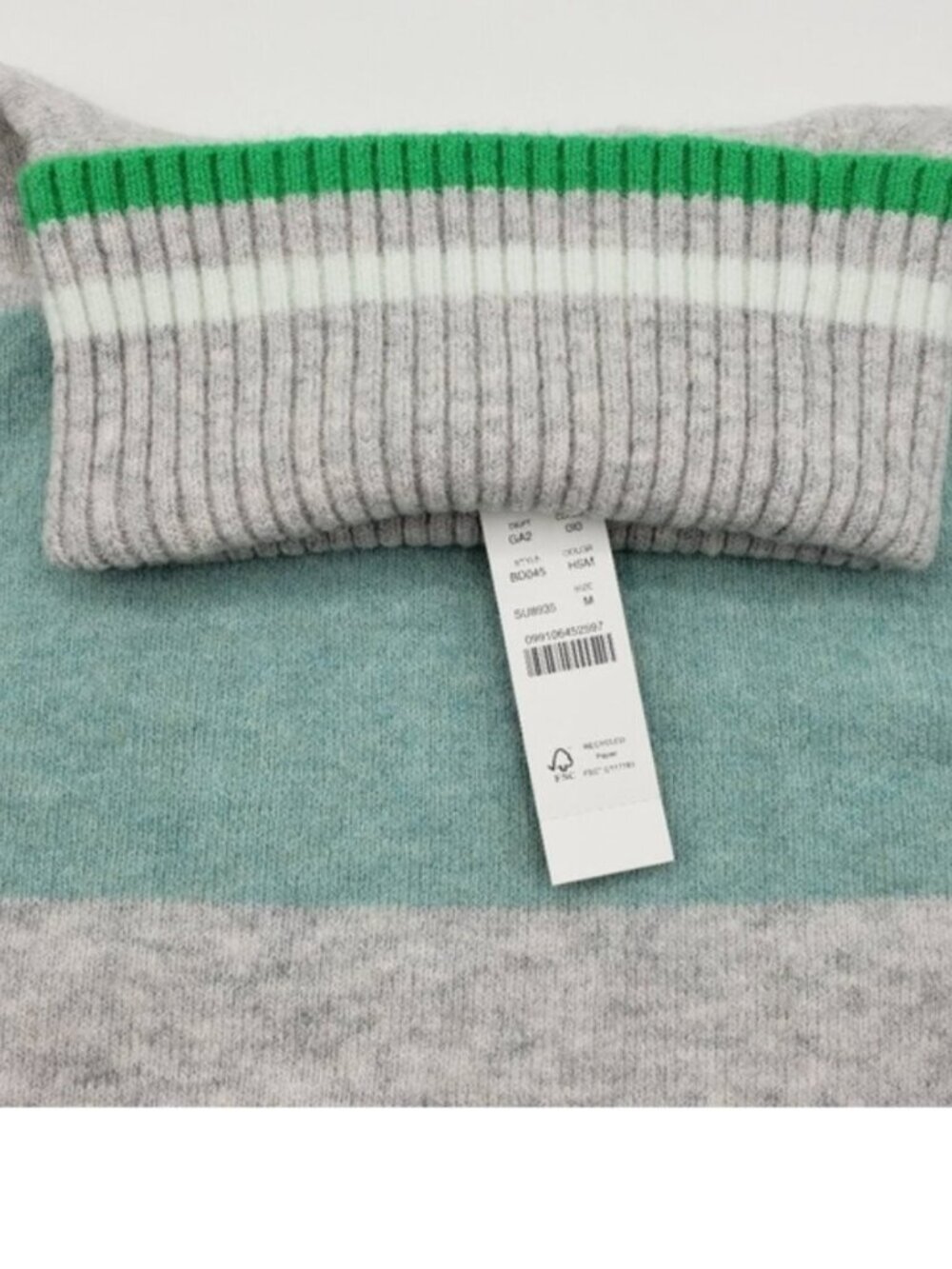 J. Crew Striped Turtleneck Sweater M - Picture 9 of 9